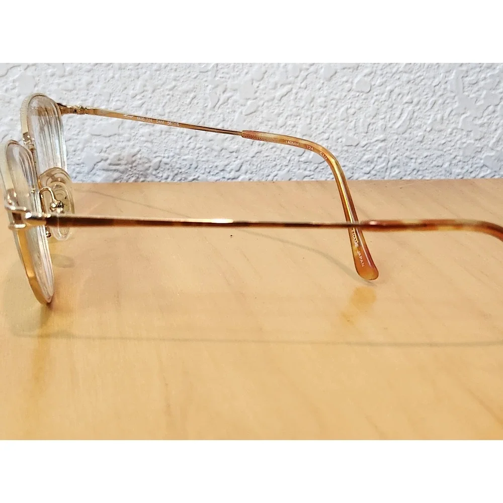 Vintage Tura‎ MOD 724 DAM Gold Cat Eye Eyeglass Frame 56-15 Japan 140mm